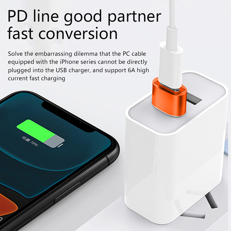 TOOL IMPROVER 6A OTG USB Type C Female To USB A Male Adapter Converter Charging PD Data Cable Adapter Audio Converter USBC OTG Cable Connector Adaptor
