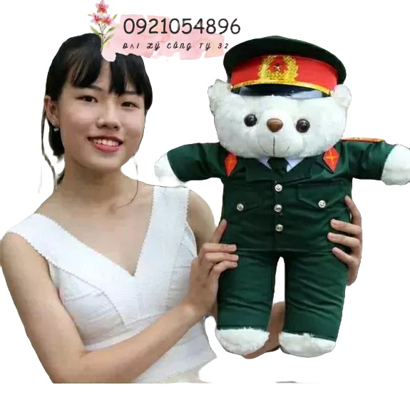 Gấu bông Quân đội Bô đội Luc quân 55cm