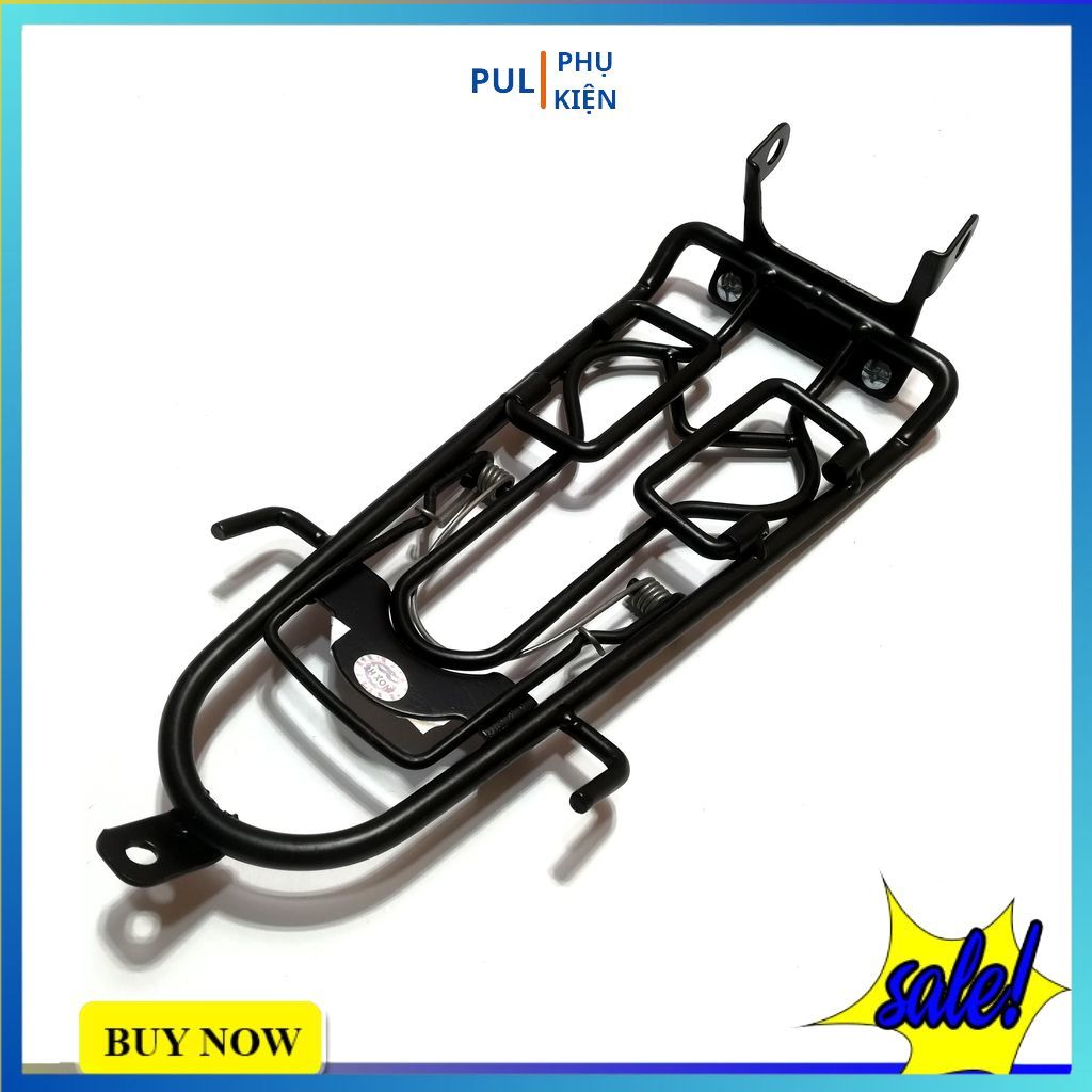 Baga Exciter 150 10li màu đen gắn giữa có móc treo đồ và phần mở rộng chắc chắn lắp theo zin