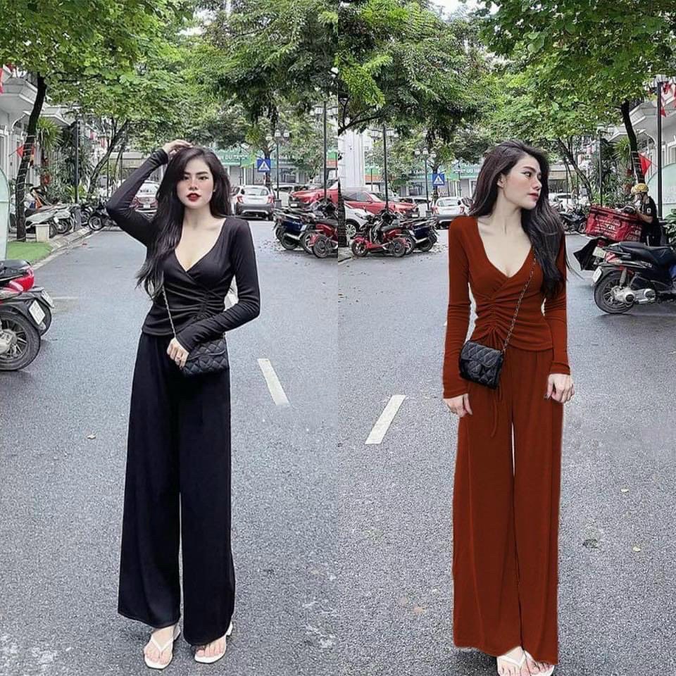 Sét bộ tay dài rút eo xinh lung linh đủ màudx22