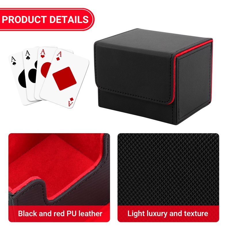 Card Box Side-Loading Card Box Deck Case for Mtg Yugioh Card Binder Holder 100+