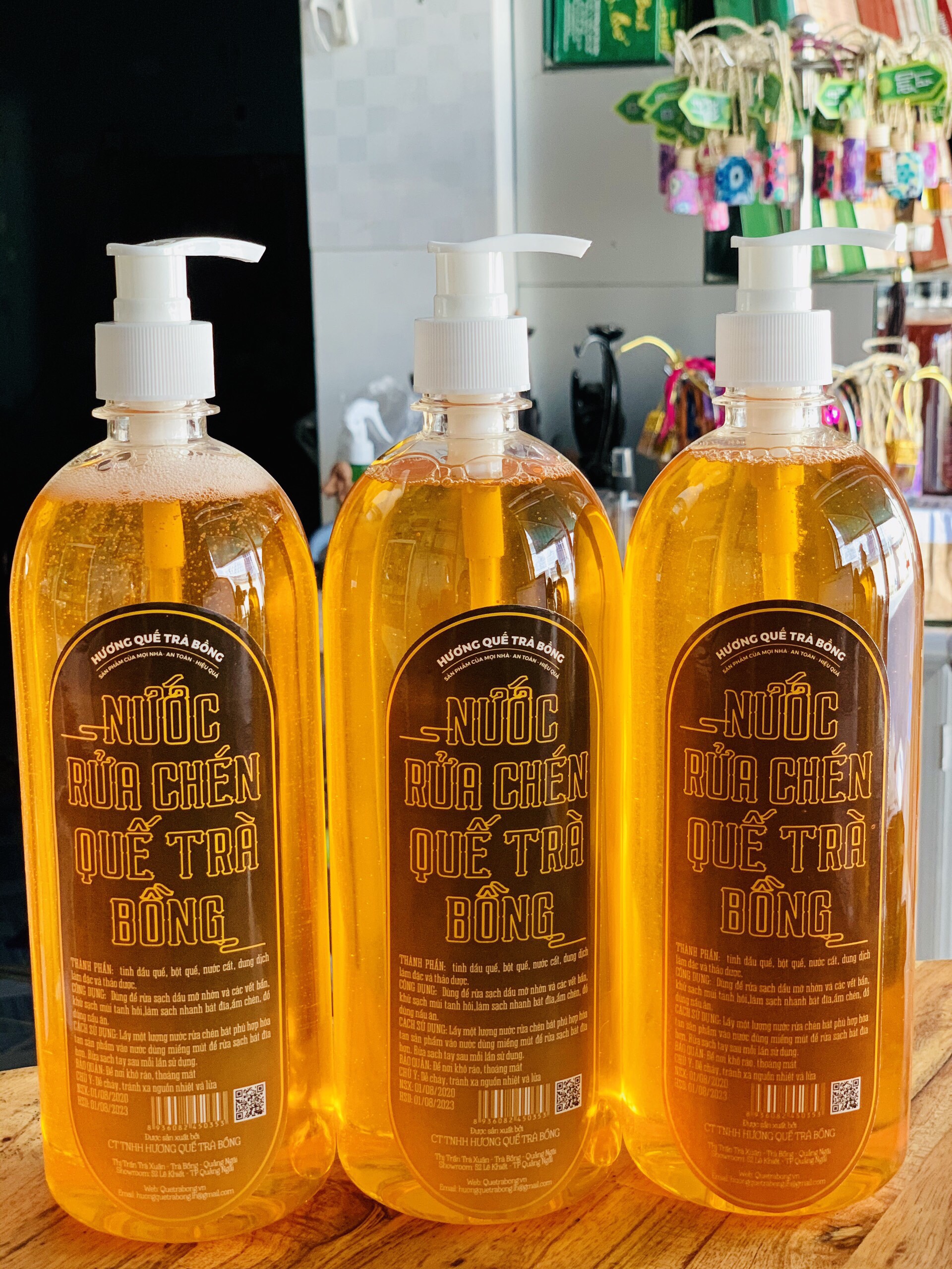 Nước Rửa Chén Quế Trà Bồng 1000ml - OCOP 3 sao