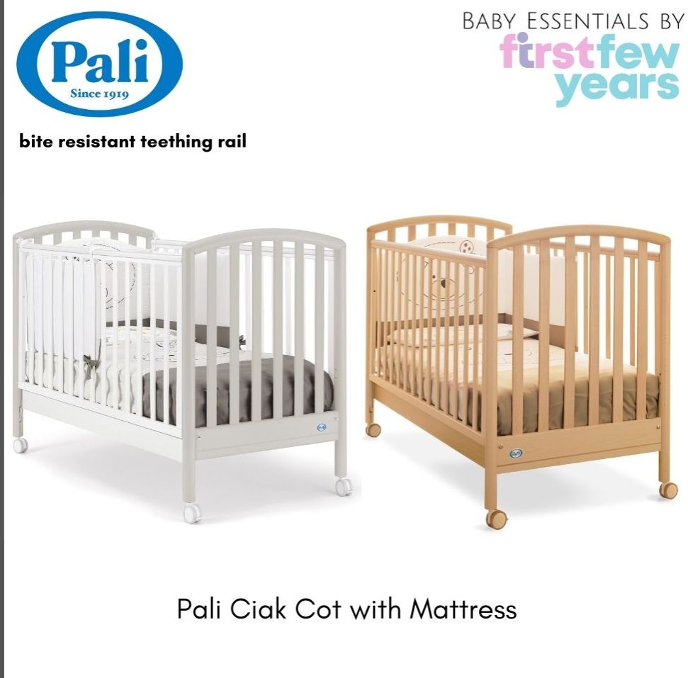 Pali Ciak Cot with mattress Made in Italy (130 x 70cm) Colours