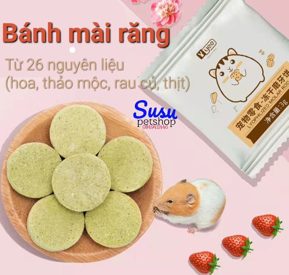 Bánh mài răng yee cho hamster, sóc...
