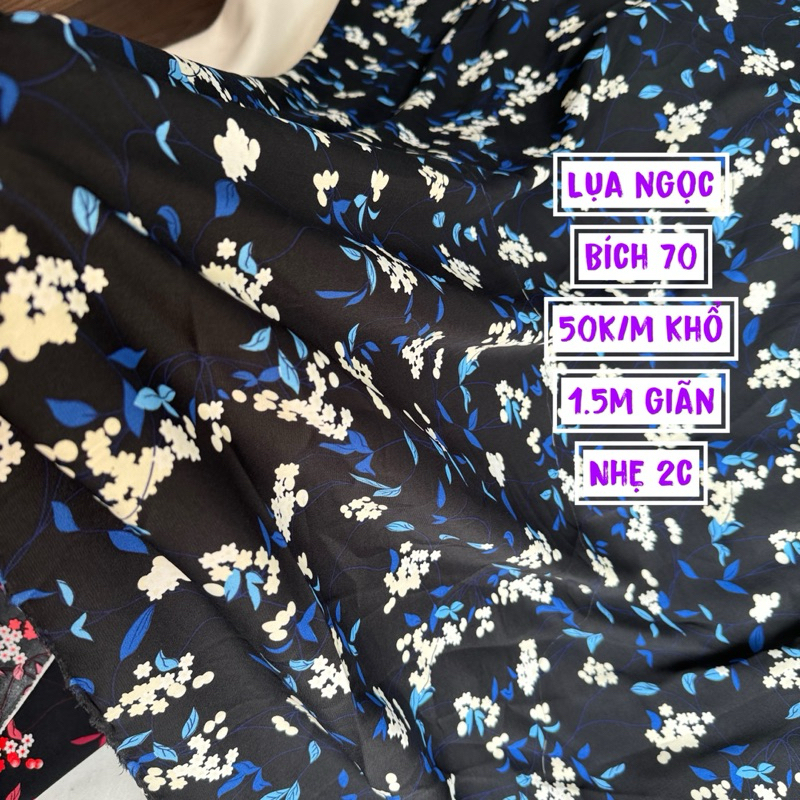 Vải Lụa Hoa , lụa mango,lụa hoa nhí,  may JUMSUIT không cần lót