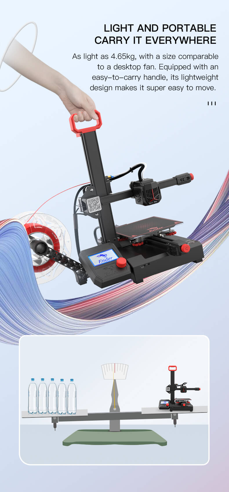 Máy in 3D Creality Ender 2 Pro khổ in 165*165*180mm