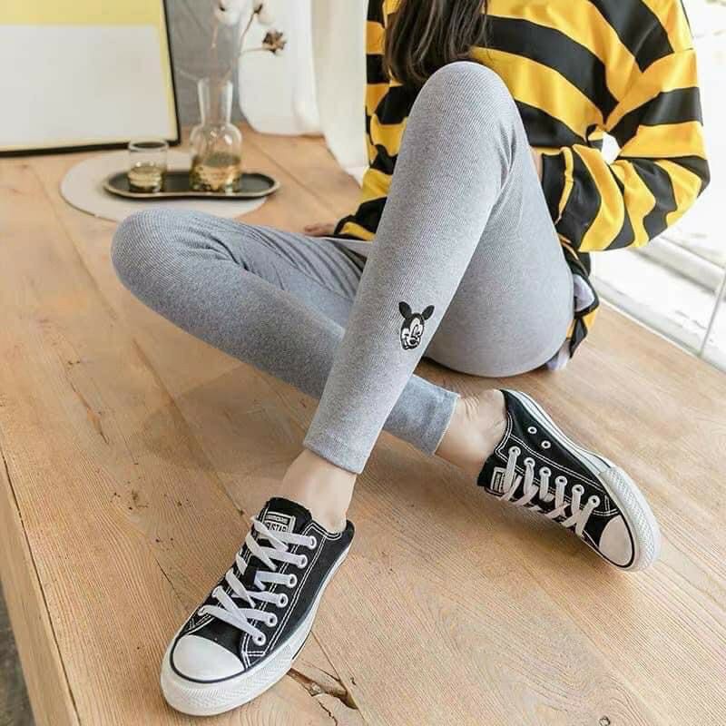 QUẦN LEGGING LEN TĂM MICKY (SIÊU CO DÃN)