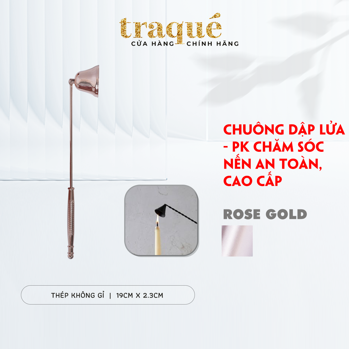 [Lẻ] Phụ kiện chăm sóc nến thơm : Chuông dập nến