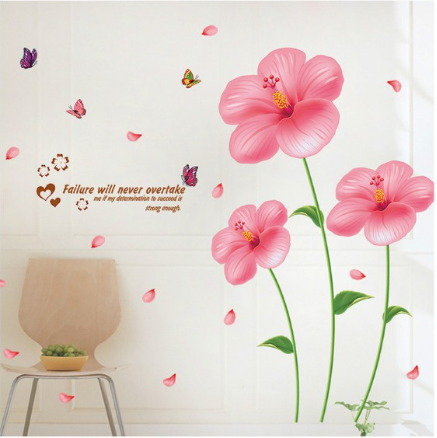 Decal trang trí hoa Hồng lớn