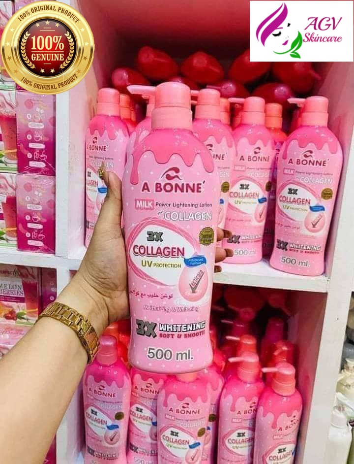 A BONNE LOTION. MILK POWER LIGHTENING LOTION PLUS COLLAGEN. 500ML. 100