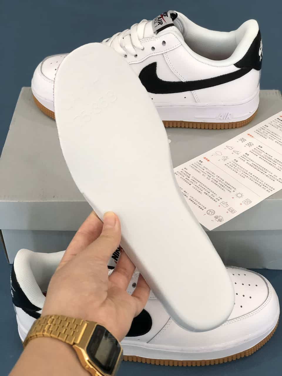 GIÀY NIK.E AIR FORCE 1 ĐẾ NÂU ( full box + bill + tất )