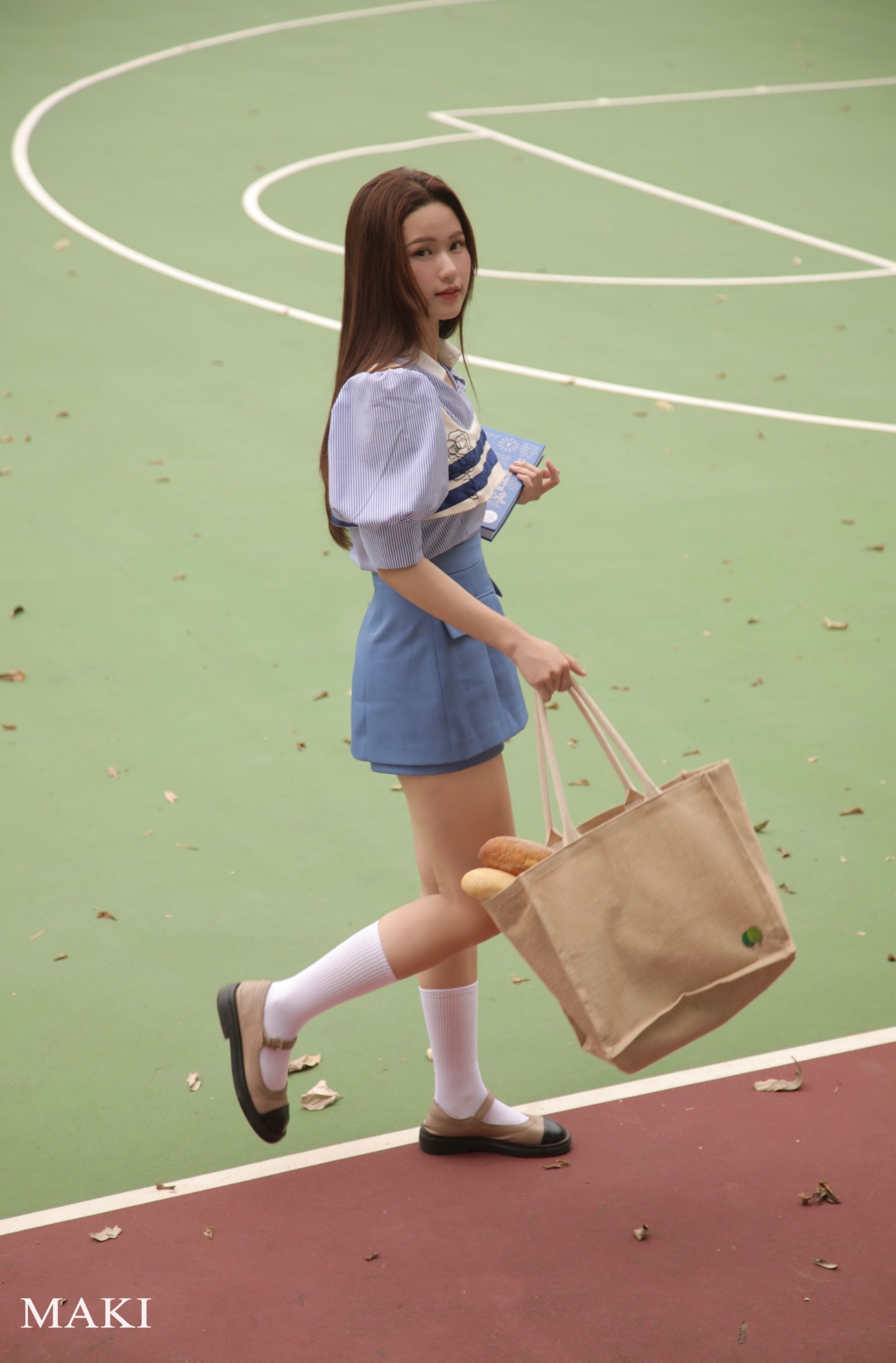 MAKI - Krissy Shorts - Quần váy xanh