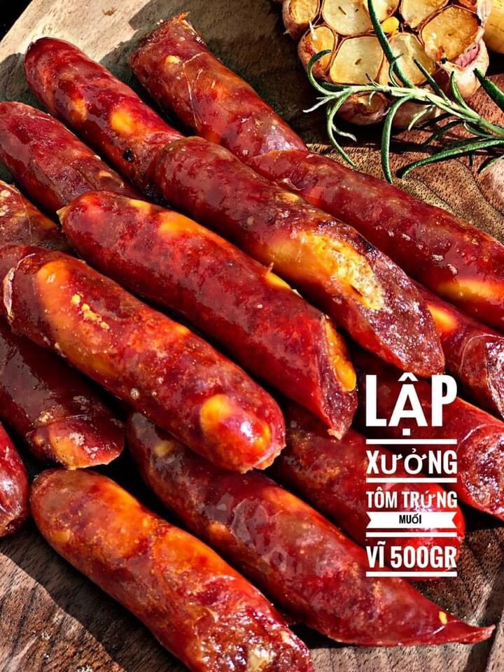 lạp xưởng tôm trứng muối  1kg