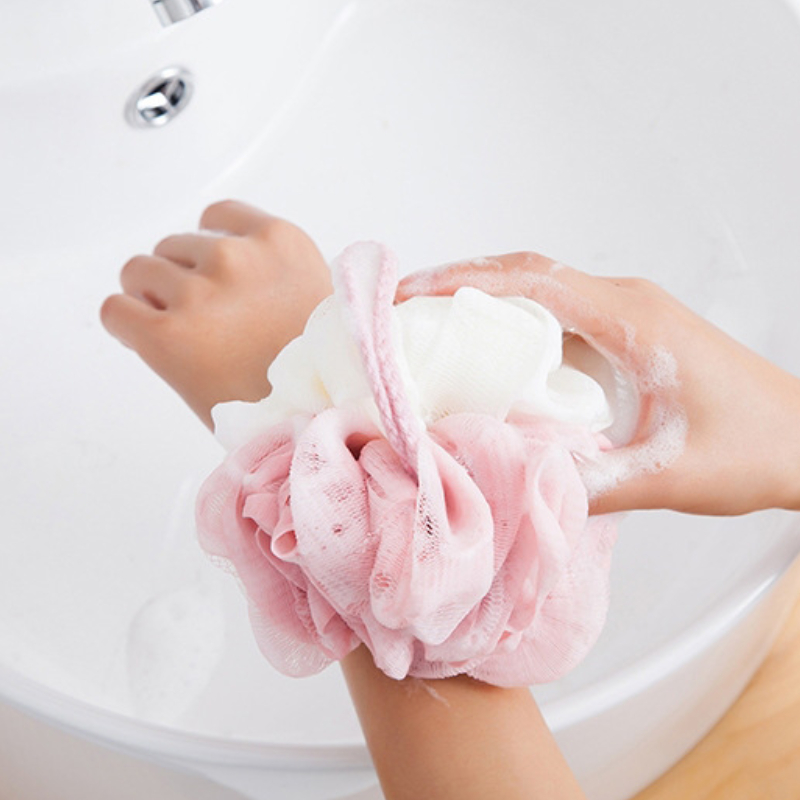 Two Color Matching Super Soft Bath Flower Large Rub Back Bath Ball Durable Bath Ball Bath Back Bath Flower