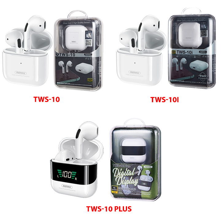 Tai nghe Bluetooth True Wireless Remax TWS-10 / TWS-10i / TWS-10 Plus