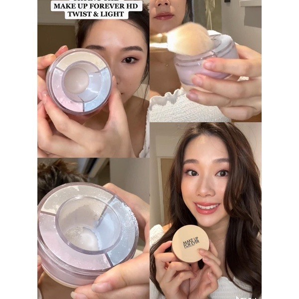 Phấn phủ dạng bột Make Up For Ever HD Skin Twist & Light Loose Powder mới hiệu chỉnh da