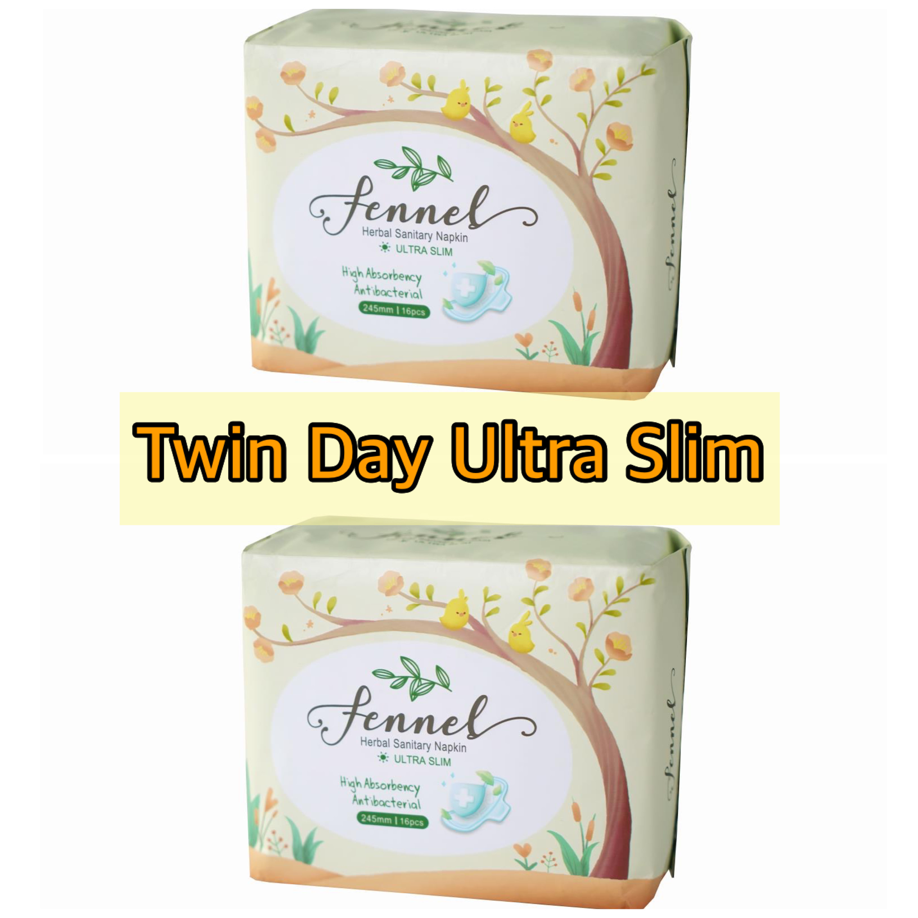 Fennel Herbal Day Ultra Slim Sanitary Napkin / Pad 16 pcs