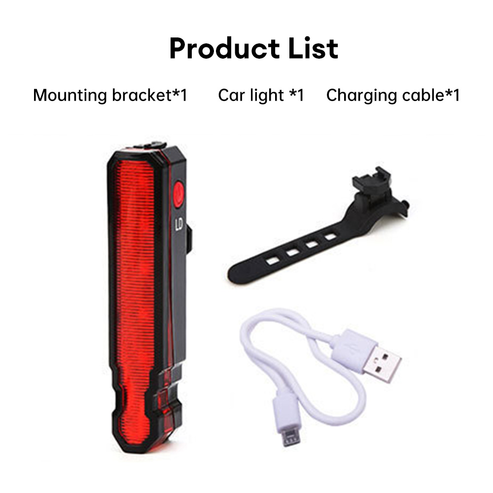 Virwir Folding Laser Bicycle Light Front And Rear Safety Warning Light Usb Rechargeable Bicycle Tail Light Waterproof Cycling Light