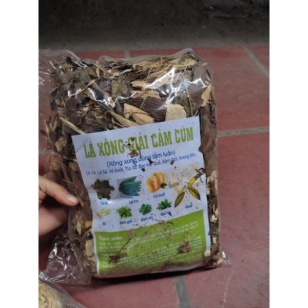 Lá xông giải cảm cúm vừa xông vừa tắm gói 1kg