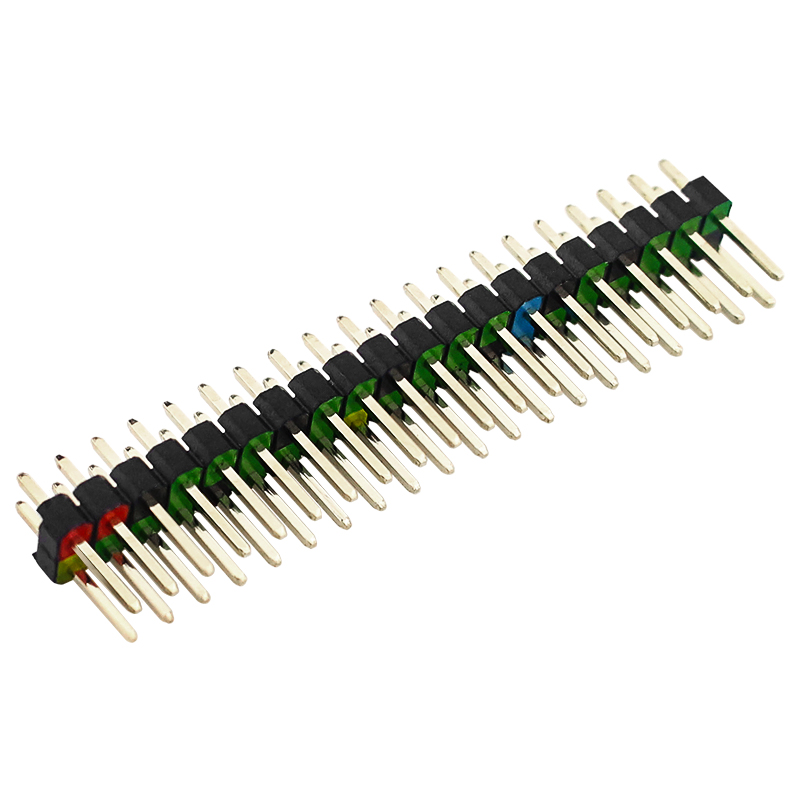 Đầu Cắm GPIO 2X20 Chân Đầu Cắm Nhiều Màu Sắc Ngăn Chặn Sai Lầm Đầu Nối GPIO Hai Hàng 20 Chân Cho Raspberry Pi Zero 2 W