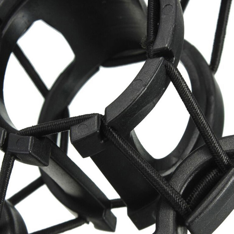 [Eqrbtl] Universal Professional Condenser Microphone Mic Shock Mount Holder Studio Recording Bracket For Large Diaphram Mic Clip Black