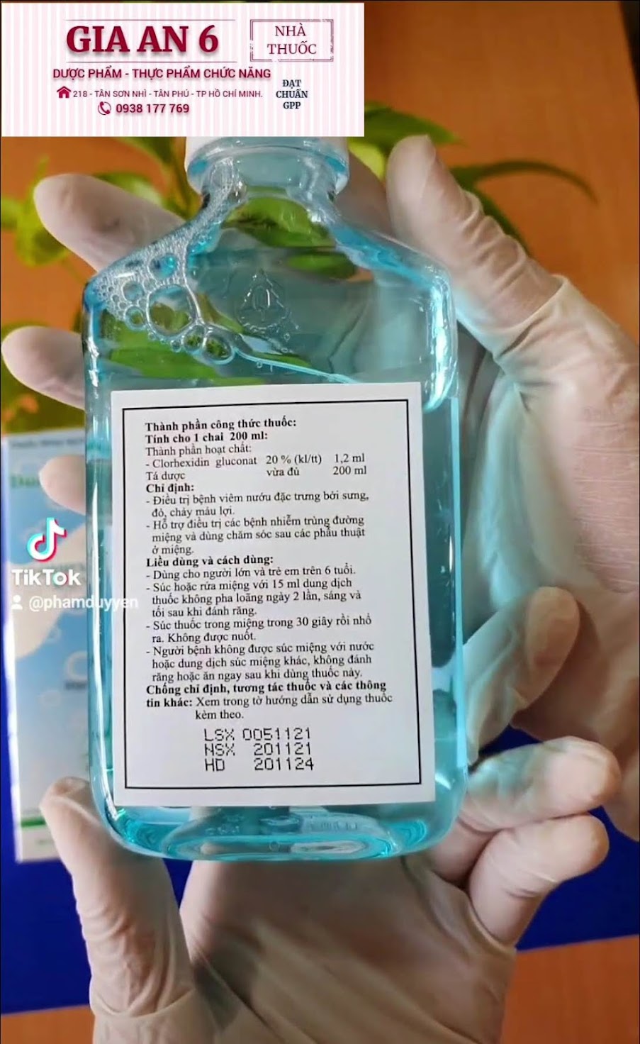 NƯỚC SÚC MIỆNG CLORHEXIDIN (200ML).