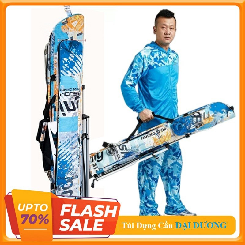 [Rẻ vô địch] Túi Đựng Cần Câu ĐẠI DƯƠNG 2 ngăn 1m25 dạng cứng chuyên bao đựng cần câu tay phụ kiện câu đài - Trung Tâm Đồ Câu 247