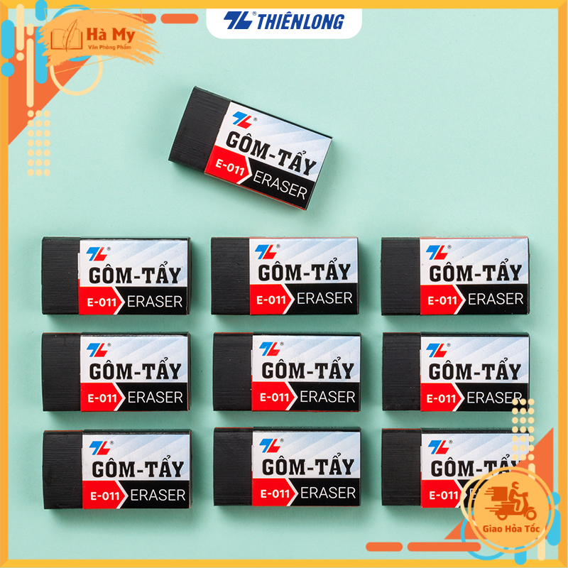 Combo 5 Cục Gôm tẩy chì 2B Thiên Long E-011 siêu mềm và siêu dẻo