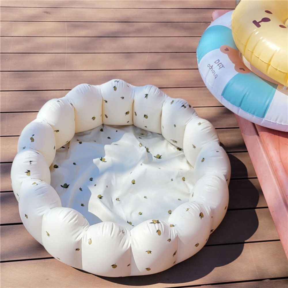 Cute Bear Inflatable Swimming Pool Petal Shape Olive Baby Ball Pit ...