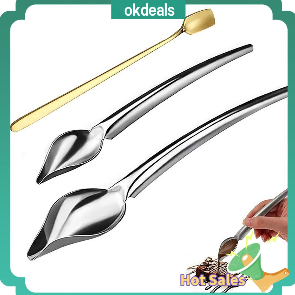 2 pcs Drawing Decorating Spoon Set,3 Pcs Candy Dipping Tools Chocolate  Dipping Fork Spoons Set Stainless Steel Chef Art Pencil Spoons Plated