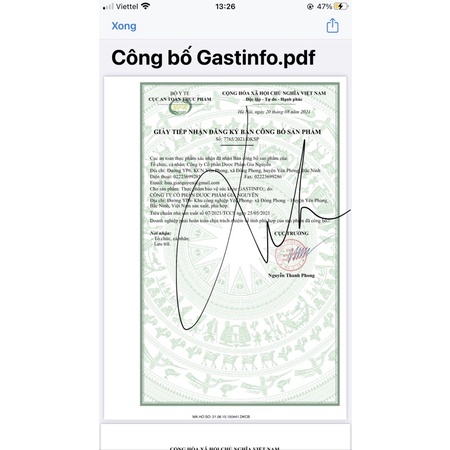 Dạ Dày Gastinfo, Hộp 20 Gói