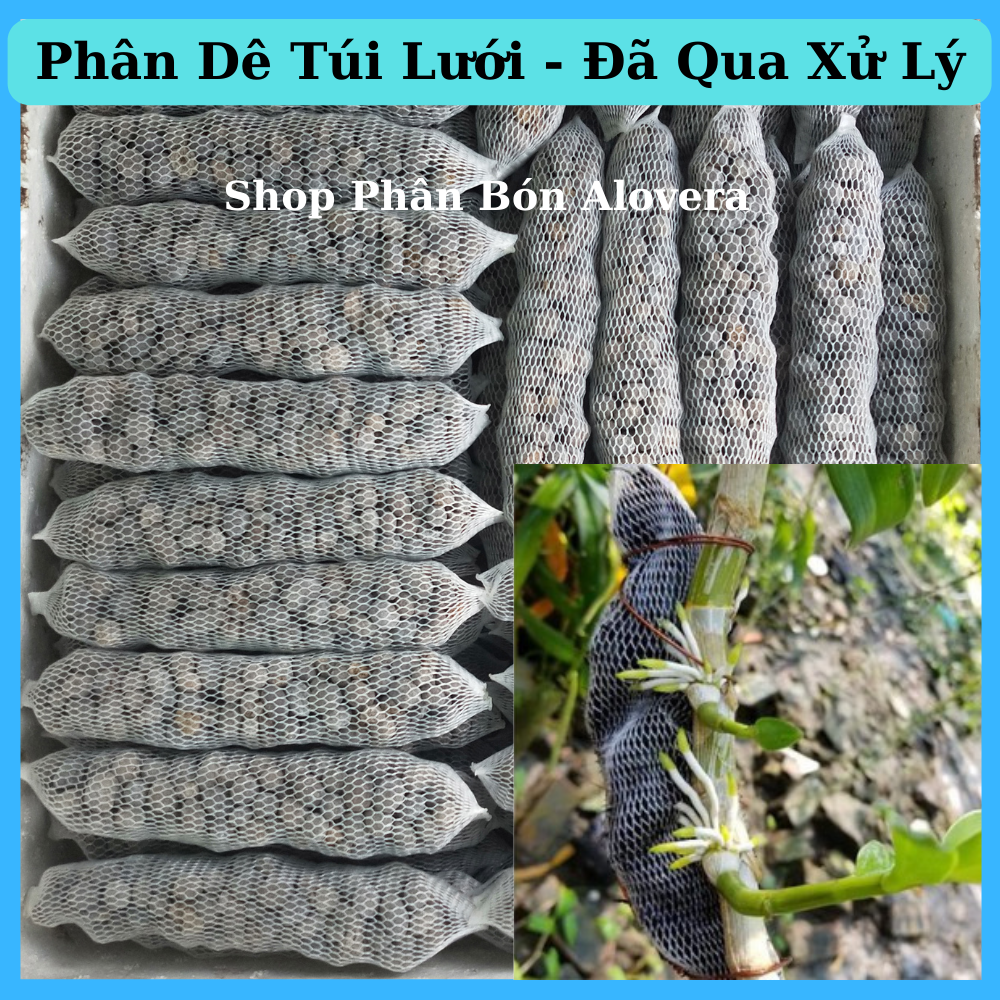 Phân Dê Túi Lưới Đã Qua Xử Lý ( Dài 20-21CM) Bón Lan Cây Cảnh