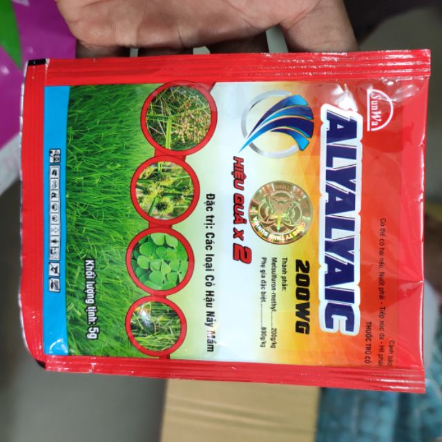Thuốc trừ cỏ lá rộng AlyAlyaic 5gram trừ cỏ hậu nảy mầm