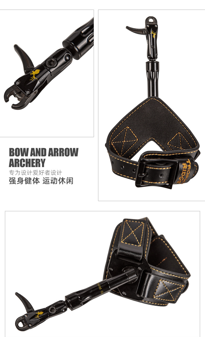 10 RING Trophy Ridge Release Aid Bow and Arrow Accessories Wrist Trigger Adjustable 360° Rotation