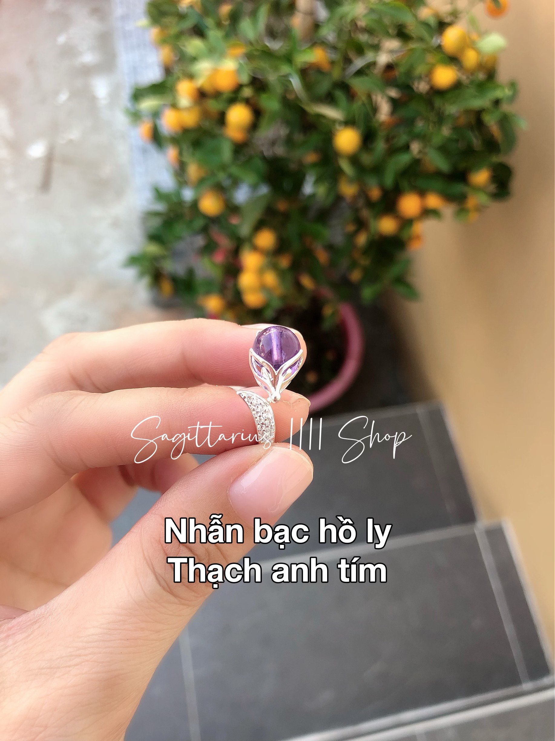 Nhẫn hồ ly bạc đá các loại free size