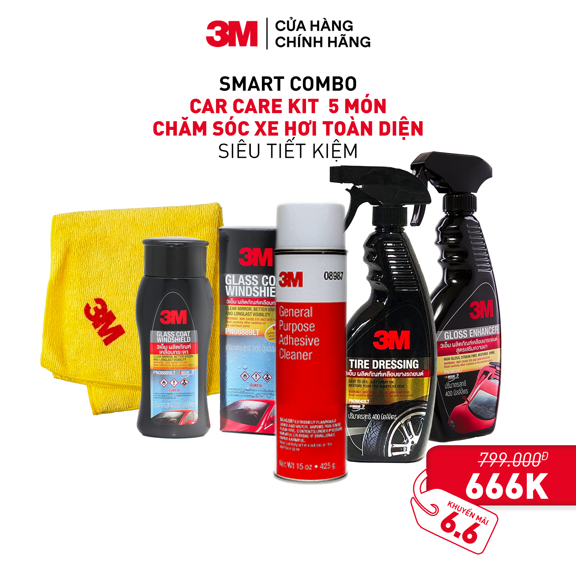 Car care kit 5 món chăm sóc xe hơi toàn diện - siêu tiết kiệm