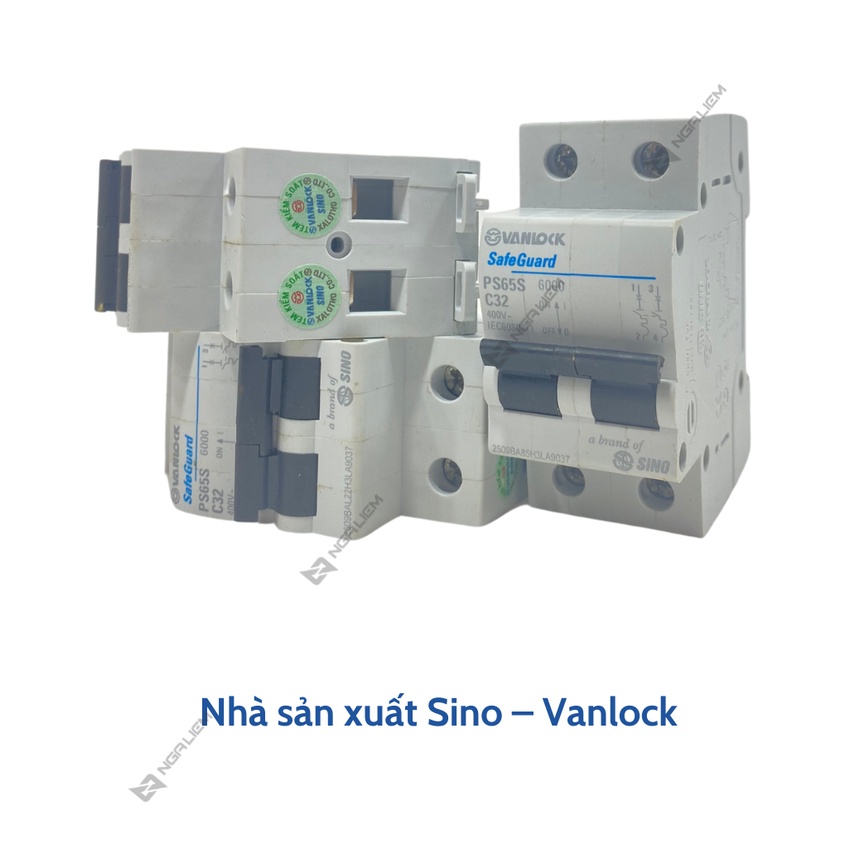 CB 2 Tép SINO (10A, 16A, 20A, 25A, 32A, 40A, 63A) PS45N - 2 Cực