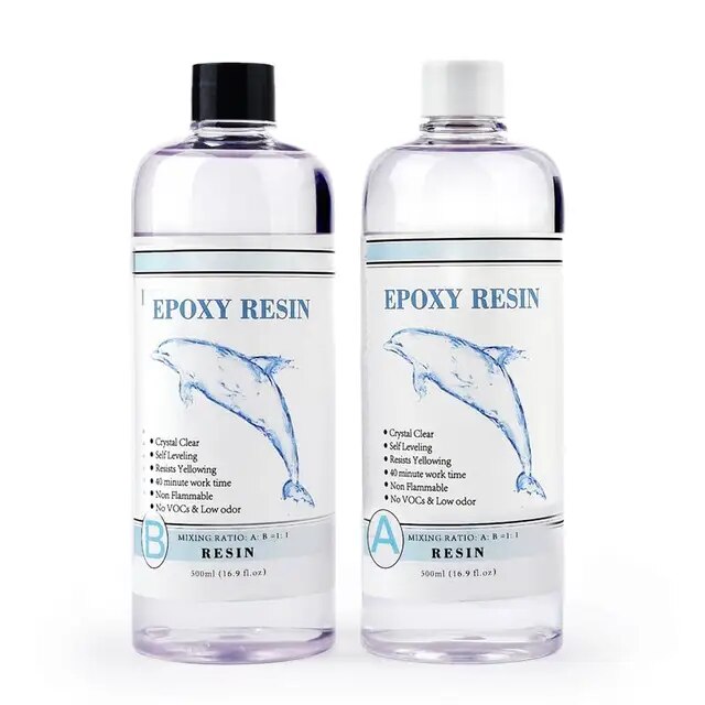Epoxy Resin Clear Crystal Coating Kit Casting Resin For Art Craft Jewelry Making River Tables Bonus Gloves Wooden Sticks