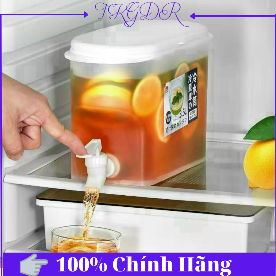 Bình đựng nước có vòi thông minh 3.5 lít, bình nước tủ lạnh, bình nước chịu nhiệt an toàn, bình đựng nước ép hoa quả