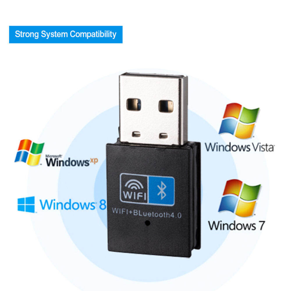 Tooach 2-in-1 wifi Bộ thu không dây Bluetooth 4.0 Adapter Dongle USB mini Lan Bộ chuyển đổi cho máy tính Máy tính để bàn máy tính xách tay hỗ trợ Windows XP Vista Win8 10