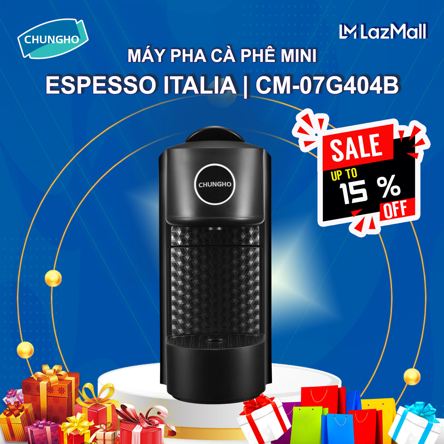 Máy pha cà phê viên nén ChungHo Espresso Italia