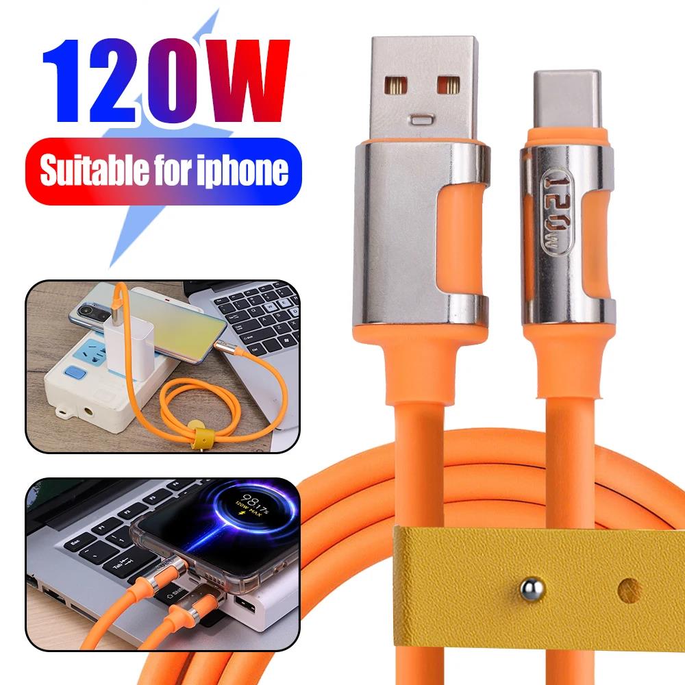 LED Digital Display Cable 120W Fast Charging USB Type C High-speed Charger Data Cord for Samsung Huawei Xiaomi Redmi Android. 