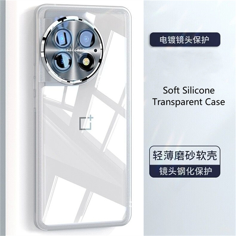 Slim case for oneplus 11 11r ace 2 pro 5g soft silicone transparent phone cover for one plus ace2 11 camera protection bumper