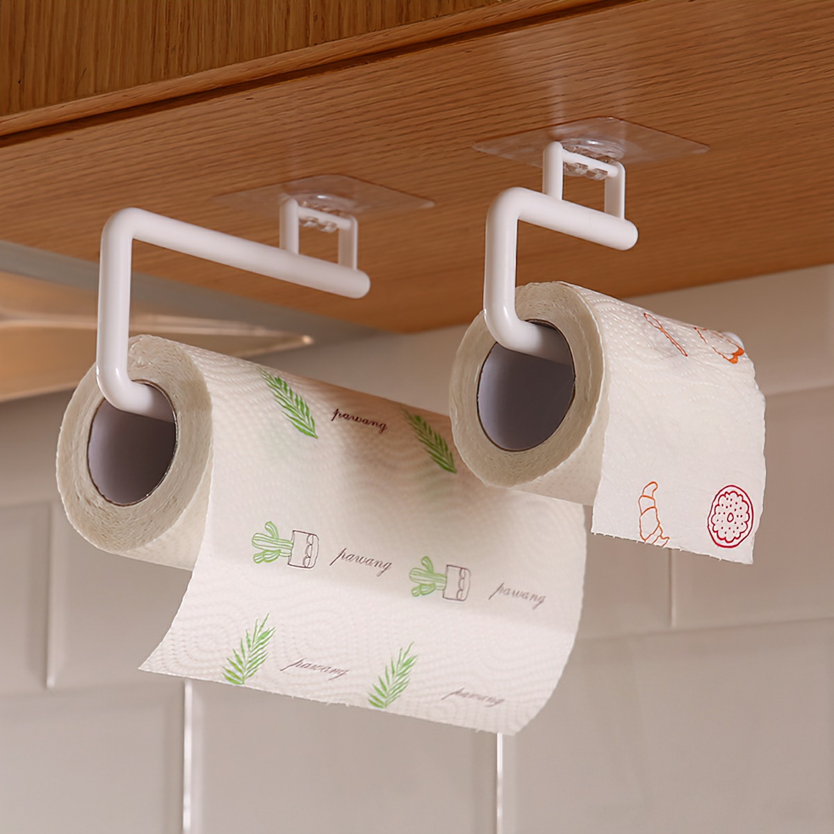 Kitchen bathroom practical paper plastic tissue roll holder
