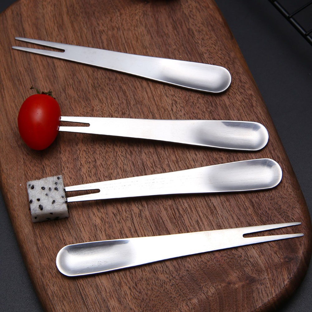 High Quality Cake Fork Spoon Multifunction Stainless Steel Cakes Brownies