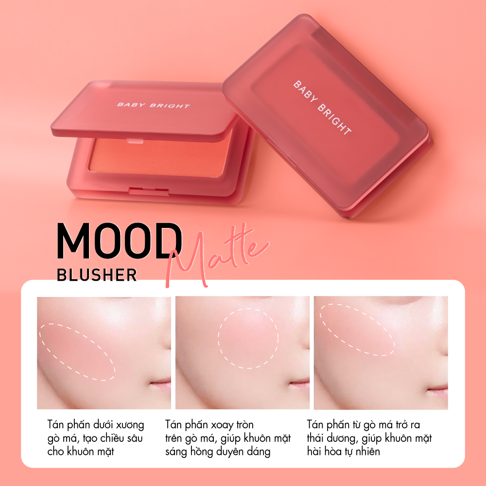 Phấn má hồng Baby Bright Mood Matte Blusher 4.5g