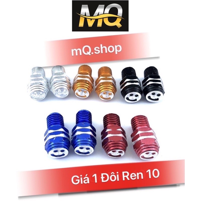 😁 1 Đôi Ốc Chân Gương Xe Máy Hình Mặt Cười