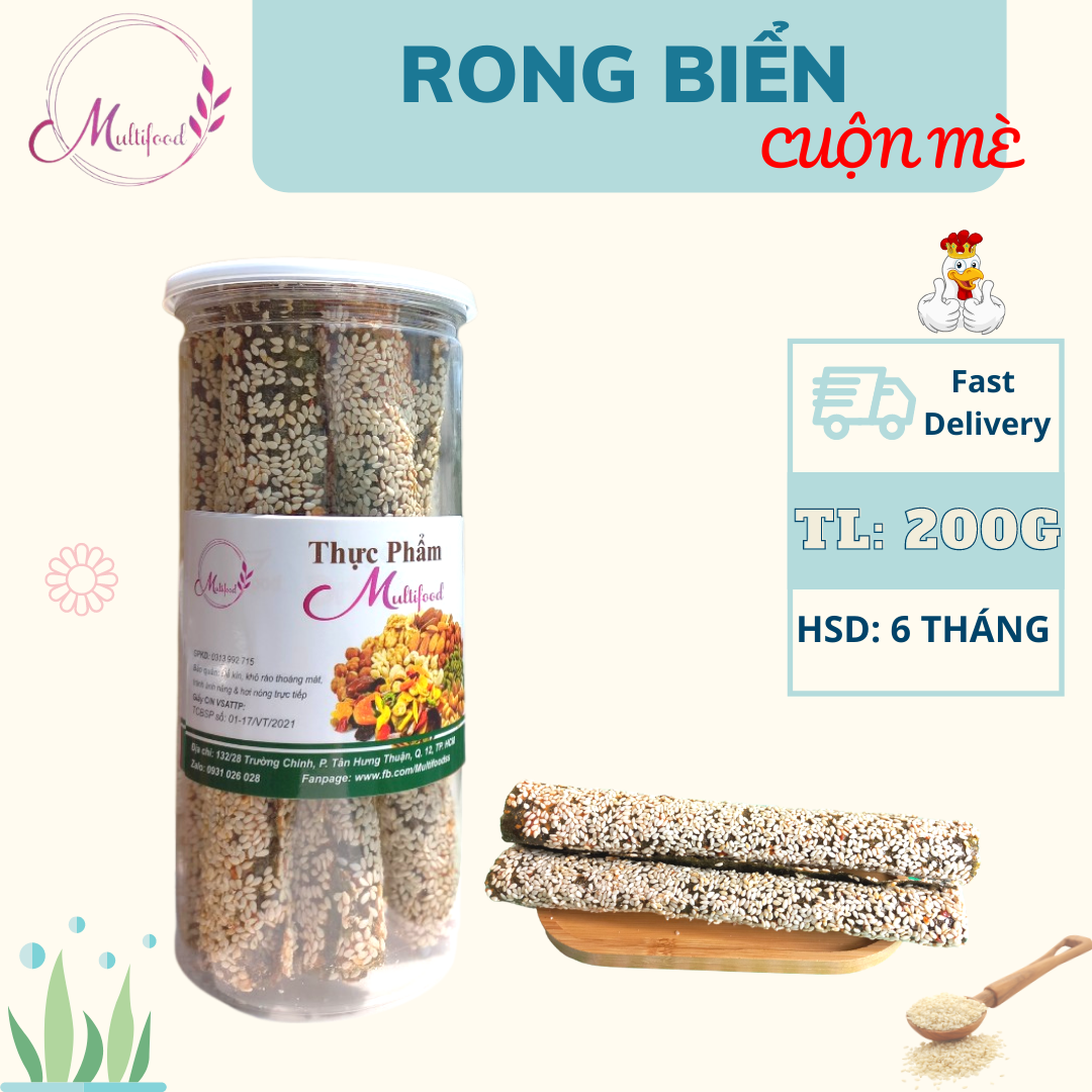 200g rong biển cuộn mè multifood