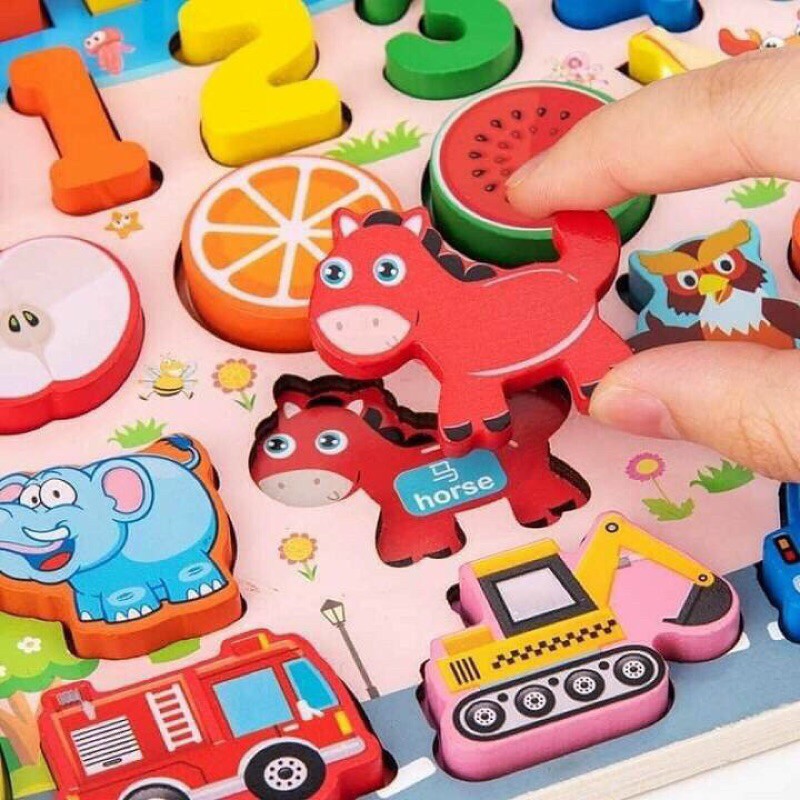 BỘ BẢNG SỐ THÔNG MINH CHO BÉ BẰNG GỖ