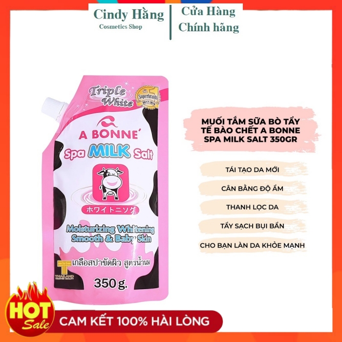 Muối Tắm Sữa Bò Tẩy Tế Bào Chết A Bonne Spa Milk Salt Thái Lan 350gr - Muối Bò, Sữa tắm muối bò thái thumbnail